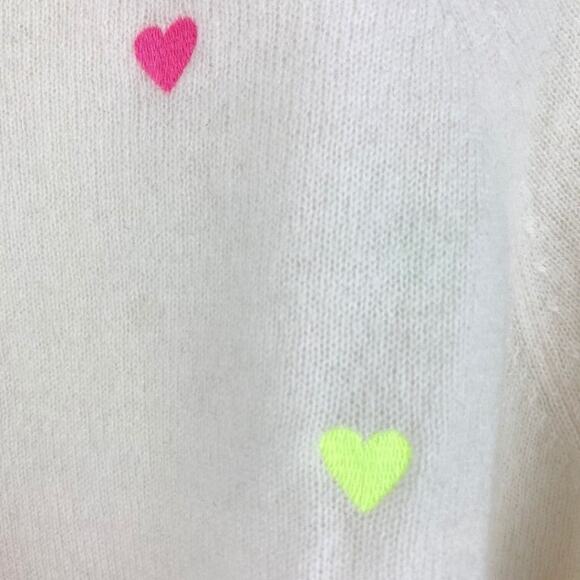 NWT Scott & Scott London Mini Multi-Colored Hearts Sweater M - Picture 4 of 11